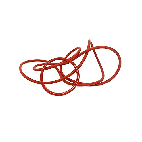 15PCS Rotes Silikon O-Ring Silikon VMQ CS 4mm Gummiring Dichtung Silikon Dichtung Streifen Dichtung Unterlegscheibe,48x40x4mm von ezqnirk