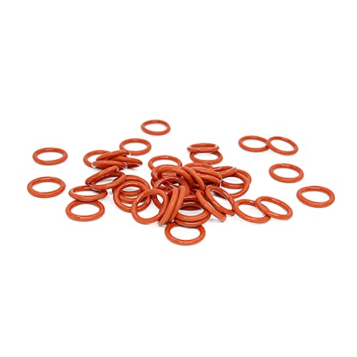 30PCS Rotes Silikon O-Ring Silikon VMQ 1.5mm Stärke O Ring Dichtung Gummiringe Unterlegscheibe,19x16x1.5mm von ezqnirk