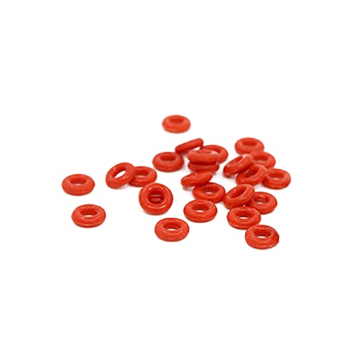 30PCS Rotes Silikon O-Ring Silikon VMQ 1.8mm Stärke Dichtung Gummiring Unterlegscheibe,9.6x6x1.8mm von ezqnirk