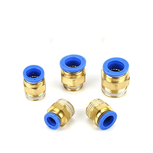 ezqnirk 1pcs metrische männliche Gewinde gerade Luftluft Pneumatische Rohranschläge in Schnellanschlussröhre OD 8mm,PC8-M12x1 von ezqnirk
