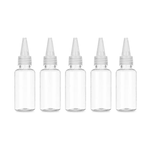 ezqnirk 5-Pcs Leere Tropfenflasche Plastik-Squeeze-Flasche Mit Kindersicherer Kappe Für Flüssigkeitskleber-Tintenbehälter,30ml von ezqnirk