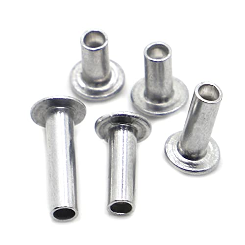 ezqnirk GB873 Aluminium Runde Flache Binder Kopf Halb Hohl Schaft Niete,M5 20PCS,Stem Length 12mm ezqnirk GB873 Aluminium Runde Flache Binder Kopf Halb Hohl Schaft Niete,M5 20PCS,Stem Length 12mm von ezqnirk