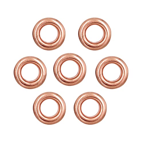 ezqnirk Metall Ösen Tülle Loch Ring Mit Unterlegscheibe,Rose Gold,8mm 50PCS von ezqnirk