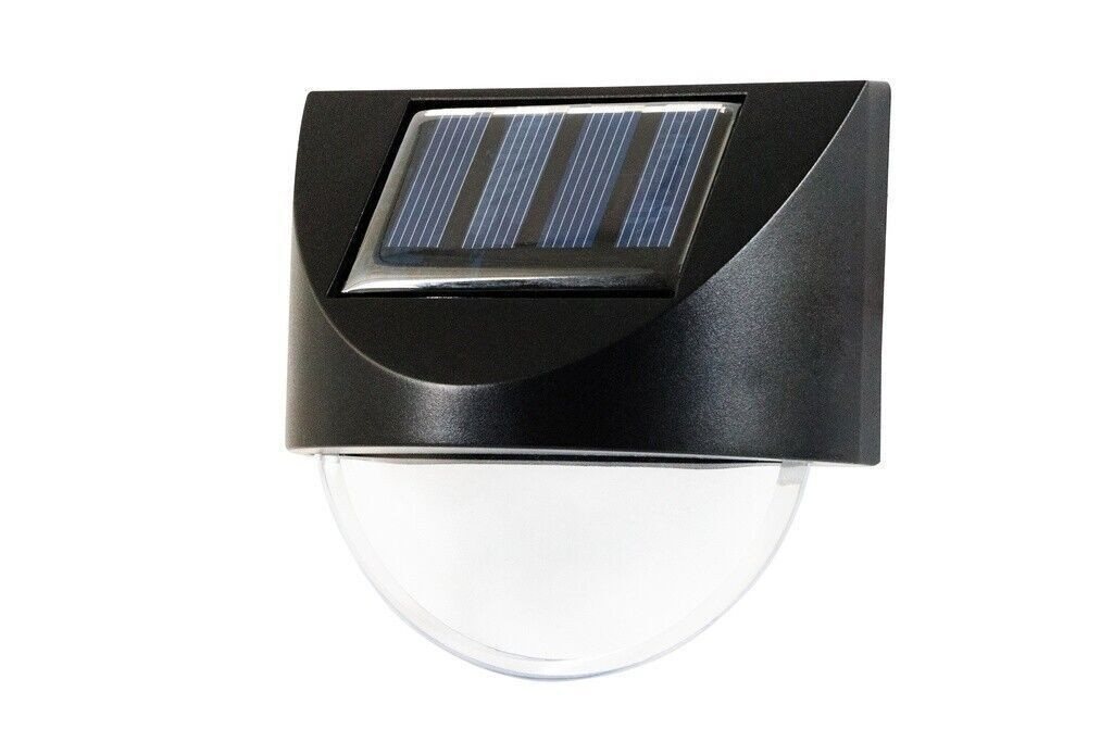 ezsolar LED Außen-Wandleuchte Außenbeleuchtung, Dämmerungssensor, warmweiß, werkzeuglose Montage, 2er Set von ezsolar