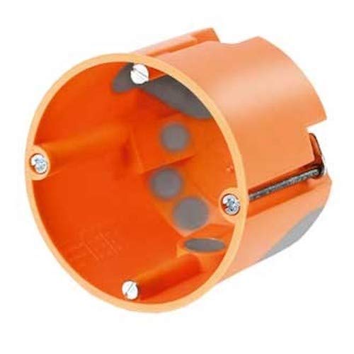 Hohlwand Gerätedose Winddicht 61 x 68mm, orange (50 Stück) von F-tronic