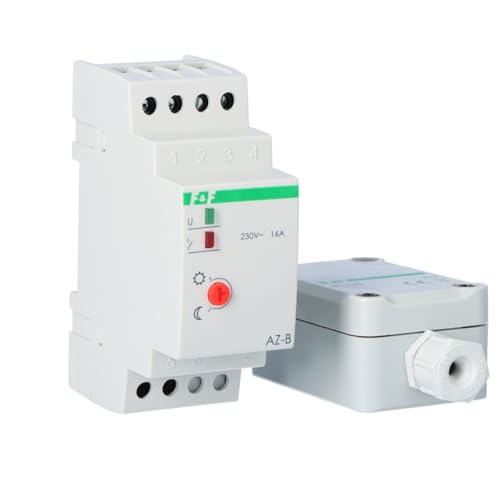Dämmerungsautomat 16A 230V 2-1000lx Gehäuse AZ-B-PLUS f&f 5908312591092, Weiß von f&f