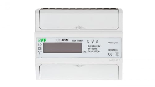 Elektrizitätszähler 3-Phasen 100A Einarf 230/400V mit LCD Display LE-03M f&f 5908312594406 von f&f