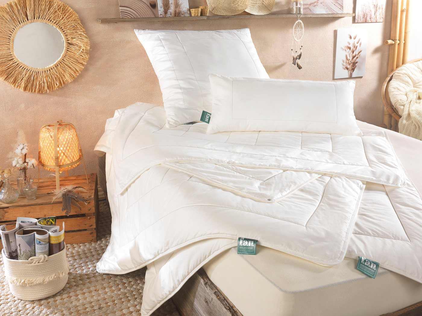 Baumwollbettdecke, African Cotton, f.a.n. Schlafkomfort, Bettdecke in 135x200 oder 155x220 cm, Winter oder Sommer von f.a.n. Schlafkomfort