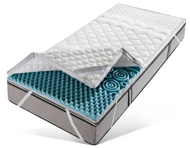 fan, Topper Softly XXL PLUS Silverline, 7 cm hoch, Kaltschaum, 7-Zonen-Topper in 90x200 cm und weiteren Größen erhältlich von fan