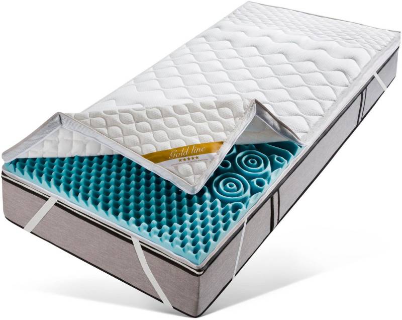 fan, Topper Softly XXL Plus, Topper 90x200, 140x200 cm und weitere Größen, 7 cm hoch, Kaltschaum, Kundenliebling, über 1500 positive Bewertungen >Made in Germany< von fan