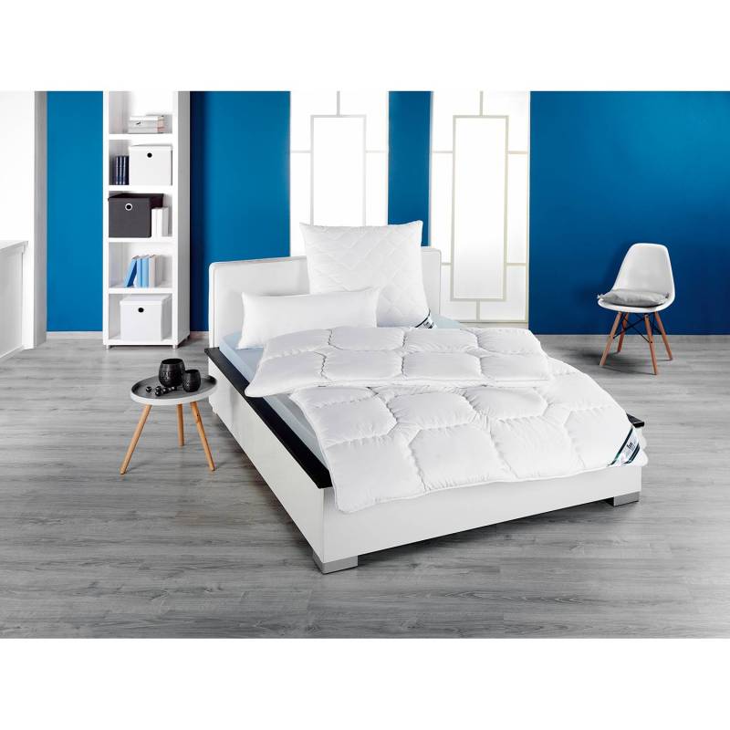 home24 Steppbett Kansas 200 x 220 cm Weiß Microfaser von home24
