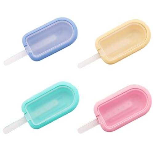fKiZanthene 4 Stück Silikon Eis am Stiel Formen in Blau Grün Rosa Gelb Wiederverwendbare Küche Gefrierschrank Formen für Hausgemachte Lollies und gefrorene Leckereien fKiZanthene 4 Stück Silikon Eis am Stiel Formen in Blau Grün Rosa Gelb Wiederverwendbare Küche Gefrierschrank Formen für Hausgemachte Lollies und gefrorene Leckereien von fKiZanthene