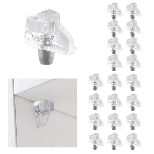 fKiZanthene Regalstützstifte, transparent, Kunststoff, Ersatz für Möbel und Bücherregale, 5 mm, 20 Stück fKiZanthene Regalstützstifte, transparent, Kunststoff, Ersatz für Möbel und Bücherregale, 5 mm, 20 Stück von fKiZanthene