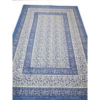 Baumwolle Handblockdruck Tischdecke Handdruckmatte Blumendruck Tischset Esstisch Tuch Tischabdeckung von fabricNfabricgallery