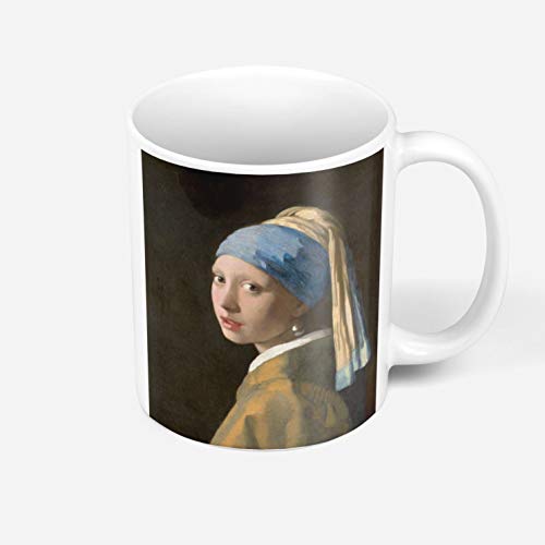 Fabulous Keramische Becher 325ml Johannes Vermeer Das Mädchen mit dem Perlenohrgehänge Malerei von Fabulous