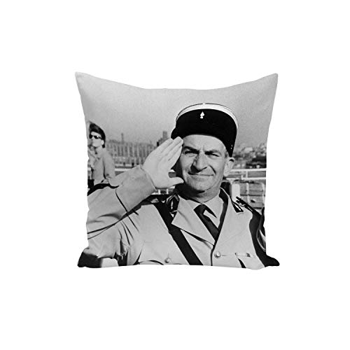 Fabulous Kissenbezug Foto von Star Berühmte Louis De Funès Schauspieler Alt Französisch Kino Original 3 Cops 40x40cm von Fabulous