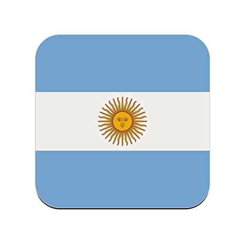 Untersetzer aus Kork – Argentinische Flagge Argentina Fußball Sport Nationalmannschaft – 1 Stück (95 x 95 mm) von fabulous