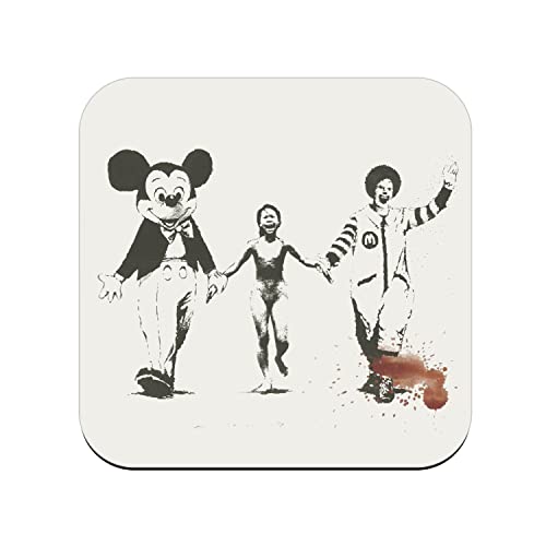 Untersetzer aus Kork – Banksy Napalm Mickey Ronald Vietnam – 1 Stück (95 x 95 mm) von fabulous