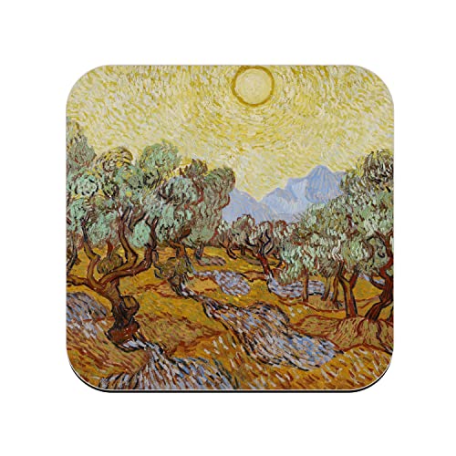Untersetzer aus Kork – Van Gogh Oliviers Malerei Post-Impressionismus – 1 Stück (95 x 95 mm) von fabulous