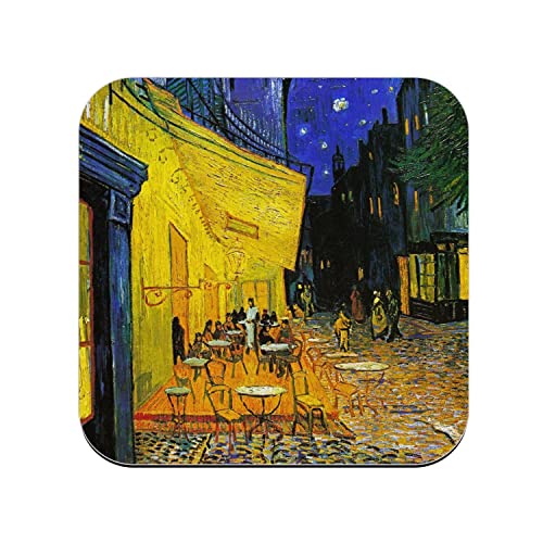 Untersetzer aus Kork – Van Gogh Terrasse du Café Le Soir Place du Forum 1888-1 Einheit (95 x 95 mm) von fabulous