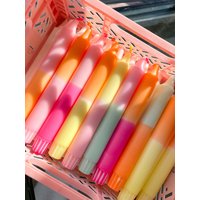 Dip Dye Kerze/Neon Handgetauchte Kerzen 200 Mm Nachhaltiges Stearin Bunte Factory17 von factory17