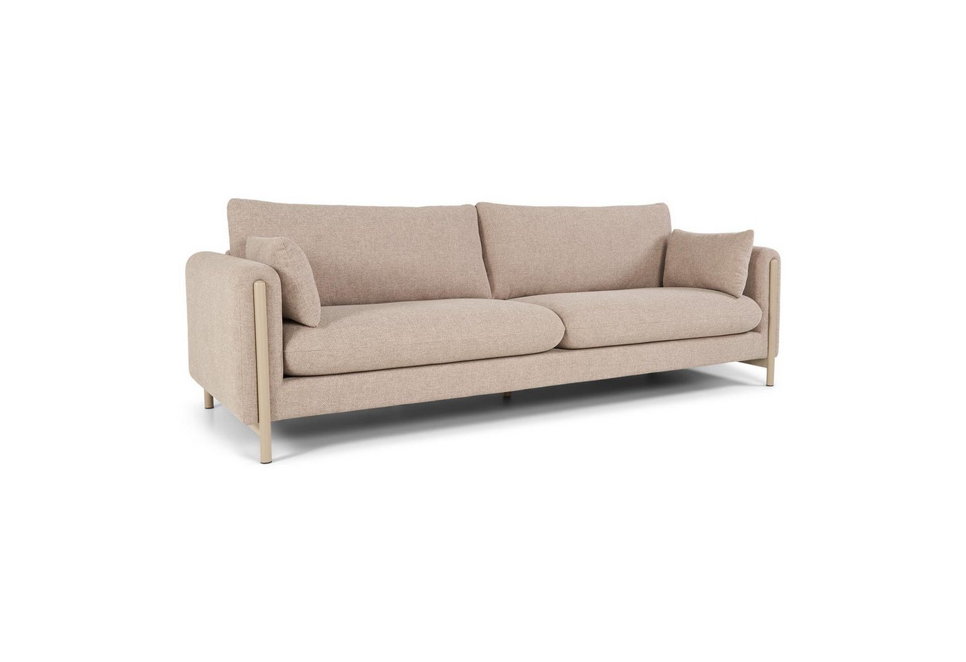 faee Chaiselongue Nova, Bezug Stoff in beige, Füße Metall von faee