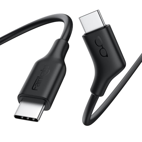 USB-C auf USB-C Kabel 1,2 m (3,9 ft), 4K60Hz USB-C Koaxial Displaykabel für VR-Brillen, USB-C Monitor, tragbare Monitore, USB 3.2 GEN 2, 10 GB, USB-C Datenübertragungskabel, 60 W Ladekabel von fairikabe