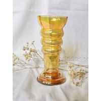 Wmf Ikora Irisierend Glas Vase Art Deco 1930 Bauhaus Design True Vintage Lamp Work Orange & Rosa von fairytailjewelry
