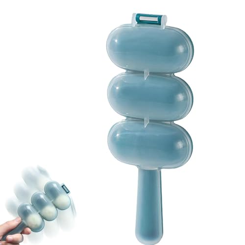 fairytell 3-fach Reisballen-Former, Antihaft-Sushi-Maker, 17 cm, Blau, DIY-Onigiri-Kugelform für Küche und Camping von fairytell