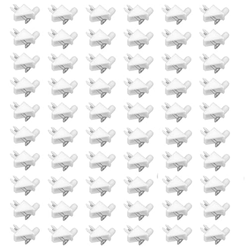 fairytell L-förmige Regalhalter, 50 Stück, Weiß, Kunststoff-Verstärkungsecken mit Edelstahlschrauben für PAX/KOMPLEMENT Schränke von fairytell