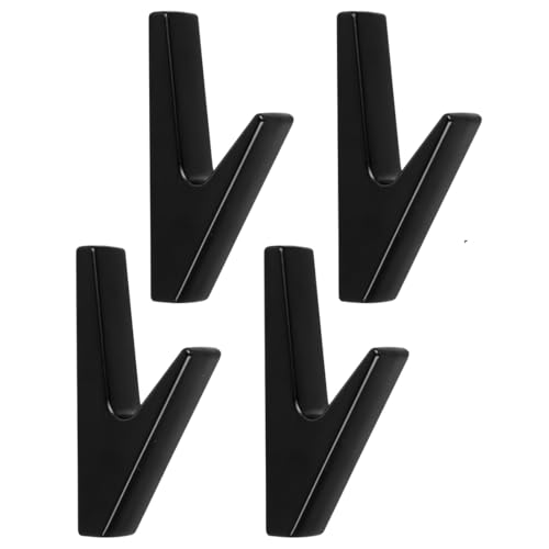 fairytell Schwarze Kleiderhaken für Akustikpaneele, 6er-Set, Wandmontage, Zinklegierung, 20 kg Tragkraft, Matt von fairytell