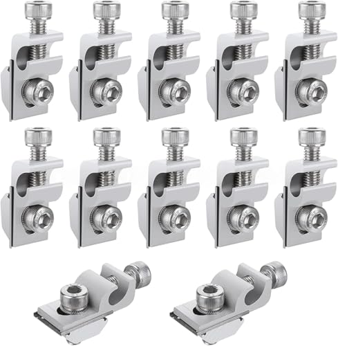 fairytell Solarpanel-Erdungsklemmen Set, 10 Stück, Aluminium Eloxiert, für PV-Module und Montagesysteme, Universell Kompatibel von fairytell