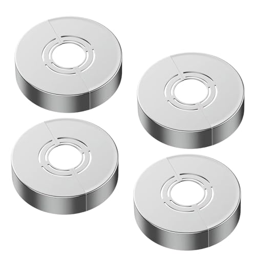 fairytell Verstellbare Rosettenabdeckung für Armaturen, 4 Stück, 20,5-32,5 mm, Chrom, ABS-Kunststoff von fairytell