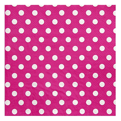 Servietten "Punkte-Spaß" 20er Pack pink von falksson