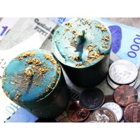 Wohlstand Abundant Life Kräuter Soja Mischung Ritualkerzen - 2 Geladene Grüne Votivkerzen von fallawake