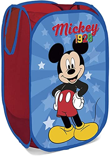 familie24 Disney Micky Maus Spielzeugkiste Spielzeugbox Pop-Up Wäschekorb Aufbewahrungsbox Kleiderbox Mickey Mouse von familie24