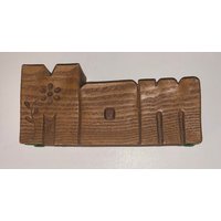 Das Perfekte Geschenk Zum Muttertag Für Hippie Mamas Groovy Flower Power "Mom" Resin Holz Vase Ca 1970Er Jahre von familyjewelsatlanta