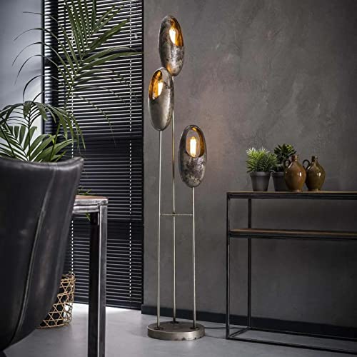 famlights Industrie Look Stehlampe Hailey Wohnzimmer Vintage aus Metall, Skandi Deko, Wohnzimmerlampe Stehleuchte Wohnzimmer Industrial retro Schlafzimmer Standleuchte Metall/Stehlampe Esstisch von famlights