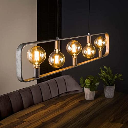 famlights Retro Deckenlampe Timo für Esstisch/Vintage Pendelleuchte/Esszimmerlampe industrial/Dimmbar Hängelampe Metall Esszimmer/Deckenleuchte Pendelleuchte Hängeleuchte rustikal Landhaus von famlights