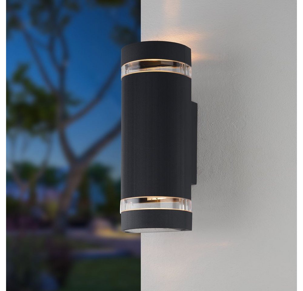 famlights Außen-Wandleuchte famlights, Wandleuchte Viola aus Metall in Anthrazit Up- and famlights Außen-Wandleuchte famlights, Wandleuchte Viola aus Metall in Anthrazit Up- and von famlights