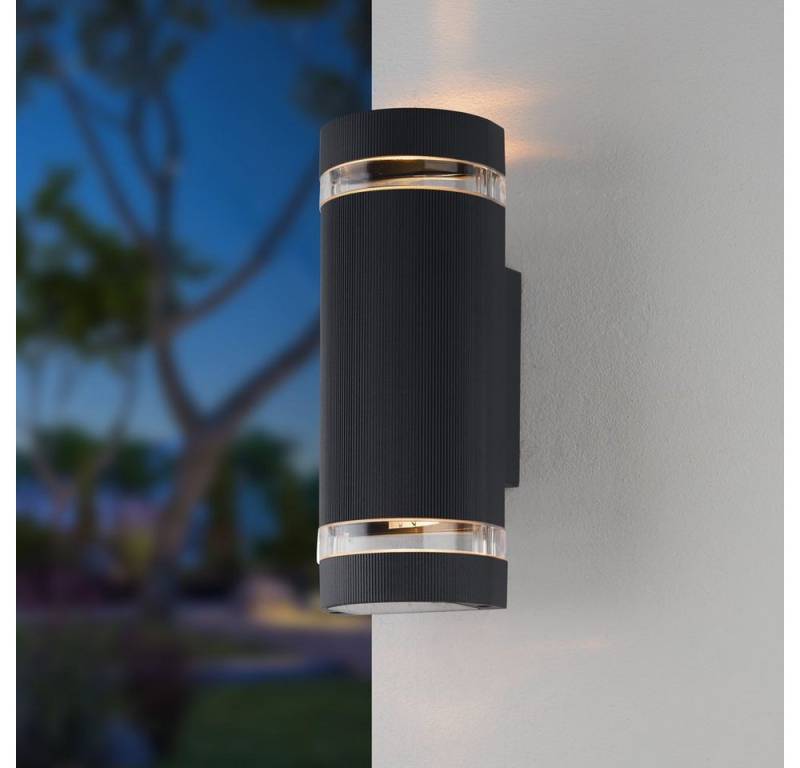 famlights Außen-Wandleuchte famlights, Wandleuchte Viola aus Metall in Anthrazit Up- and von famlights