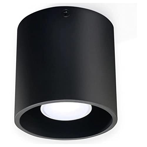 famlights Deckenaufbauspot Christina aus Aluminium, Schwarz | Deckenspot modern Deckenlampe Deckenstrahler Treppe Wohnzimmer-Lampe Küchen-Leuchte Schlafzimmer-Lampe Flur-Leuchte Industrie Bar GU10 von famlights