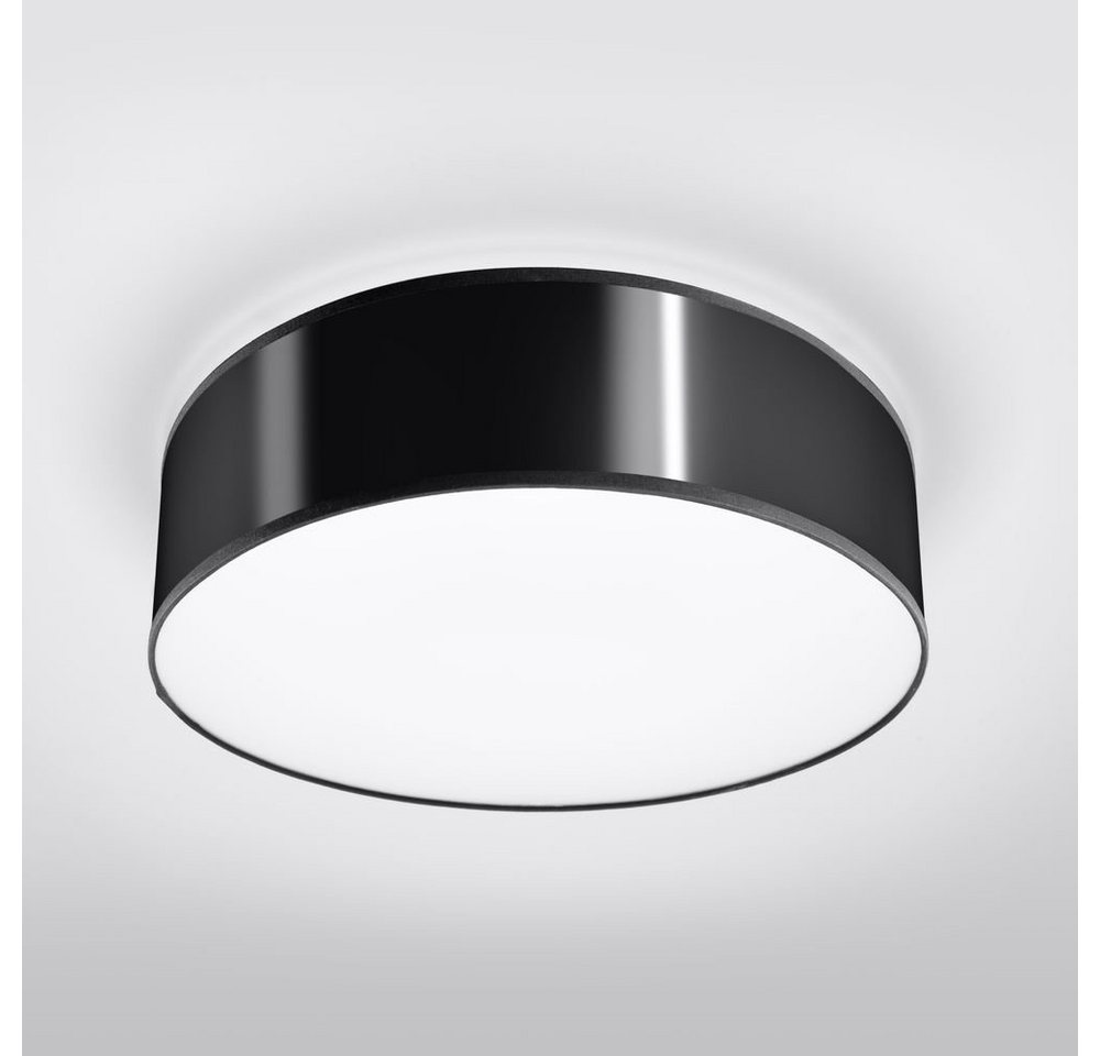 famlights Deckenleuchte, Deckenleuchte Annalena in Schwarz E27 max. 2 x 60W 350 mm, keine Angabe, Leuchtmittel enthalten: Nein, warmweiss, Deckenlampe, Deckenbeleuchtung, Deckenlicht von famlights