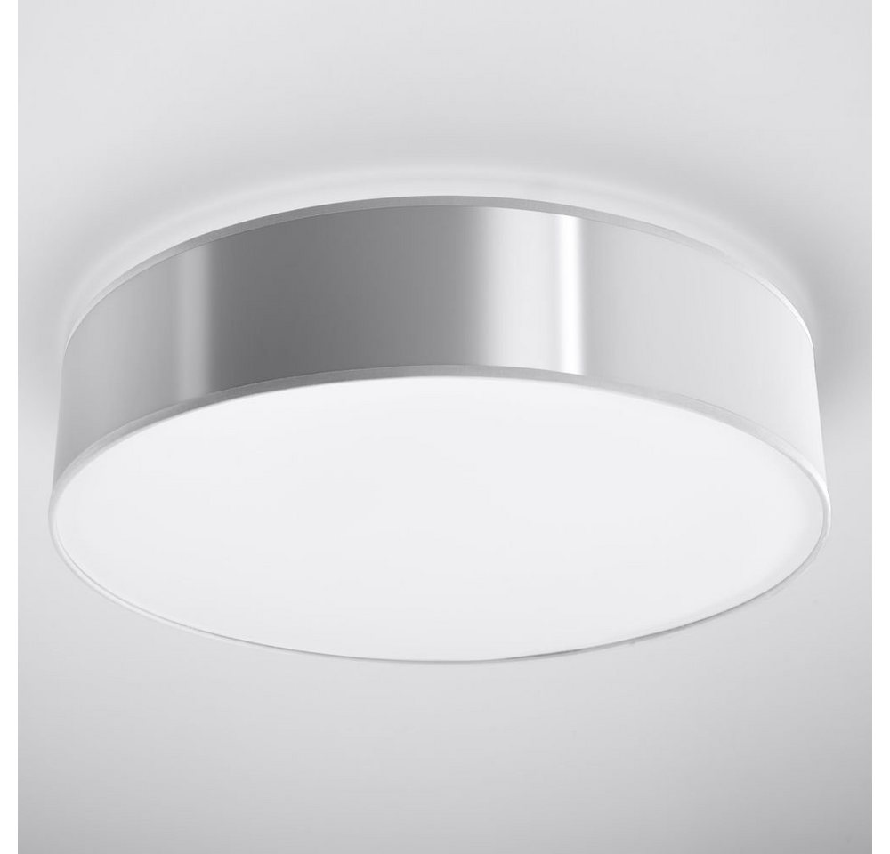 famlights Deckenleuchte, Deckenleuchte Annalena in Silber E27 max. 3 x 60W 450 mm, keine Angabe, Leuchtmittel enthalten: Nein, warmweiss, Deckenlampe, Deckenbeleuchtung, Deckenlicht von famlights