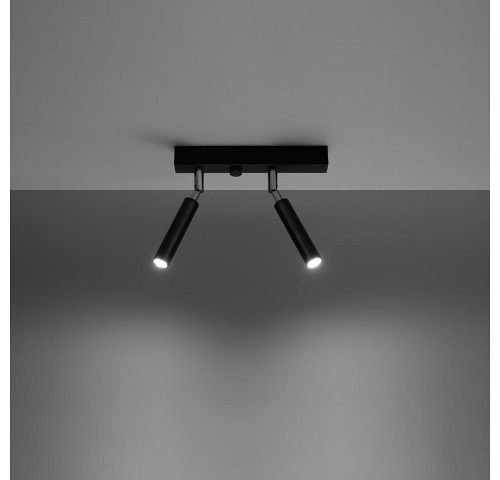 famlights Deckenleuchte Eyetech, Farbe: Schwarz, Ausführung: 2-flammig, kein Leuchtmittel enthalten, 2700 von famlights