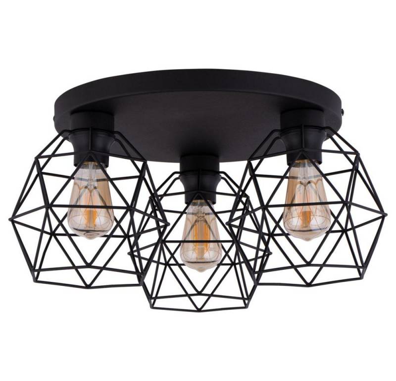 famlights Deckenleuchten famlights, Deckenleuchte Clea in Schwarz E27 3-flammig von famlights