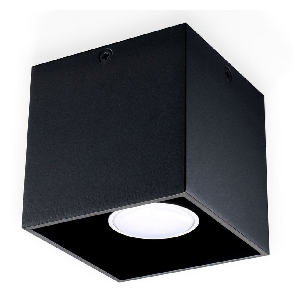 famlights Deckenspot, Deckenaufbaustrahler Alicia aus Aluminium in Schwarz GU10 max. 40W, keine Angabe, Leuchtmittel enthalten: Nein, warmweiss, Deckenstrahler von famlights