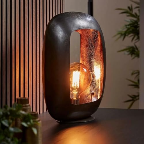 famlights Evi Industrie Tischlampe Vintage Look/Steampunk Tischleuchte Tischlampe E27 / Metall Wohnzimmerlampe Nachttischlampe Vintage Landhaus Industrial Schlafzimmer Wohnzimmer von famlights