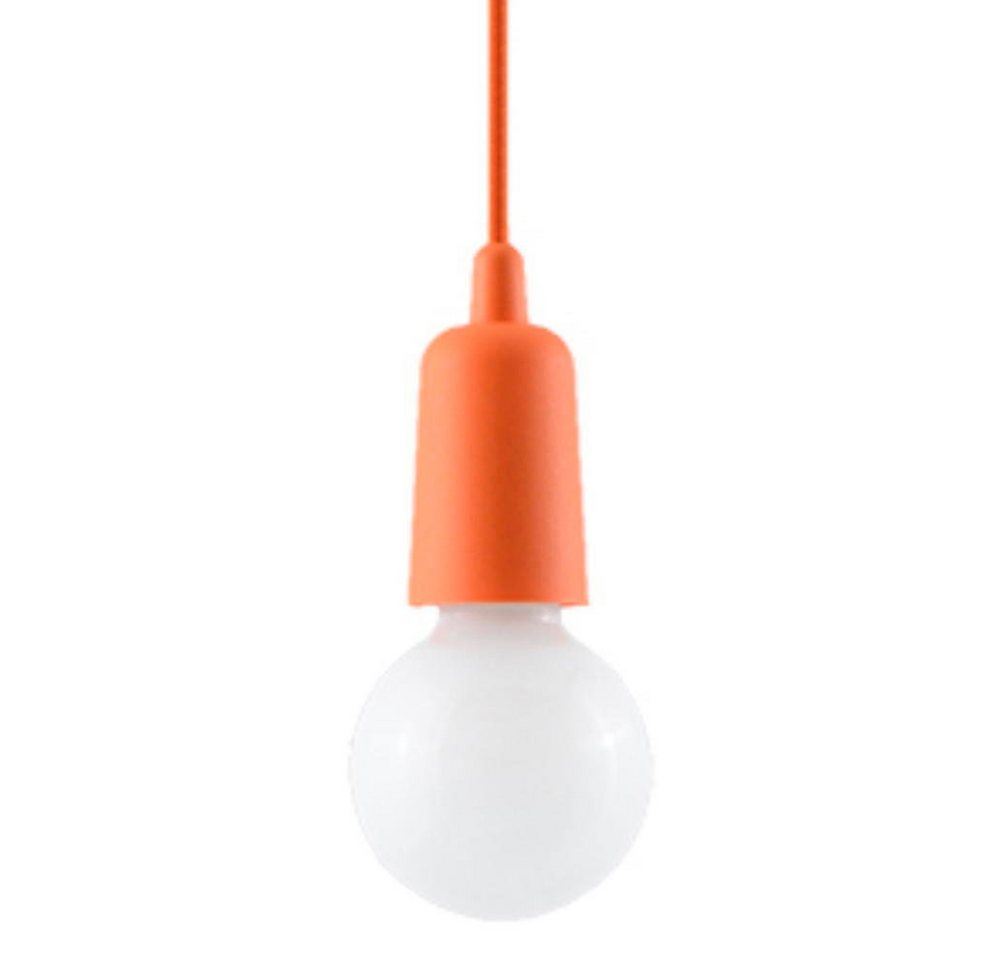 famlights Hängeleuchte, Pendelleuchte Dani in Orange E27 1-flammig, keine Angabe, Leuchtmittel enthalten: Nein, warmweiss, Hängeleuchte, Pendellampe, Pendelleuchte von famlights