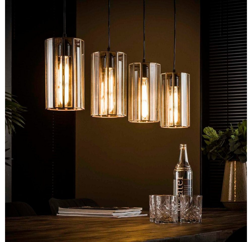 famlights Hängeleuchte, Pendelleuchte Nala in Bronze E27 4-flammig, keine Angabe, Leuchtmittel enthalten: Nein, warmweiss, Hängeleuchte, Pendellampe, Pendelleuchte von famlights